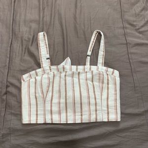 Abercrombie & Fitch Striped Crop Top Medium